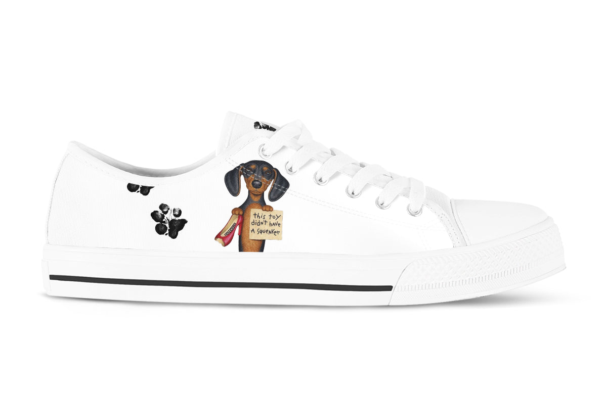 Dachshund Sneakers: Dachshund Pattern Low Top Sneakers