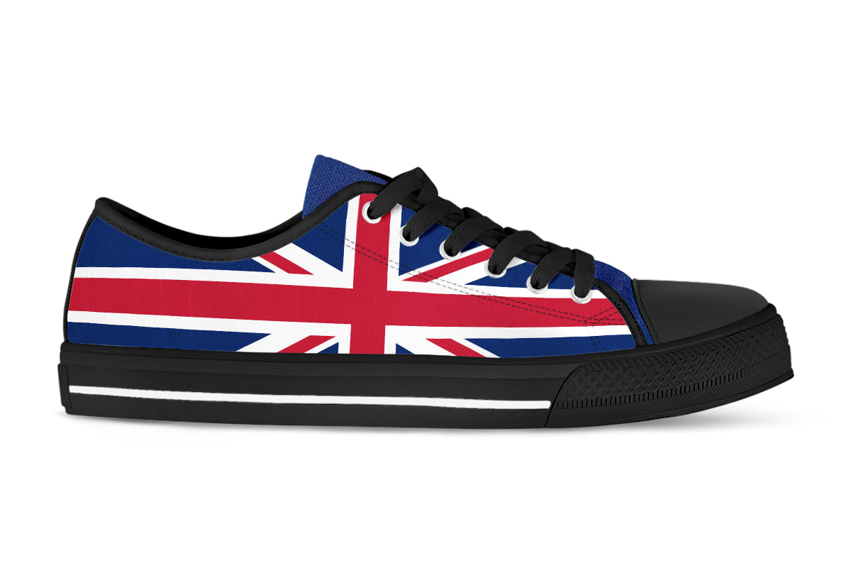 UK Sneakers: UK Flag Pattern Low Top Sneakers