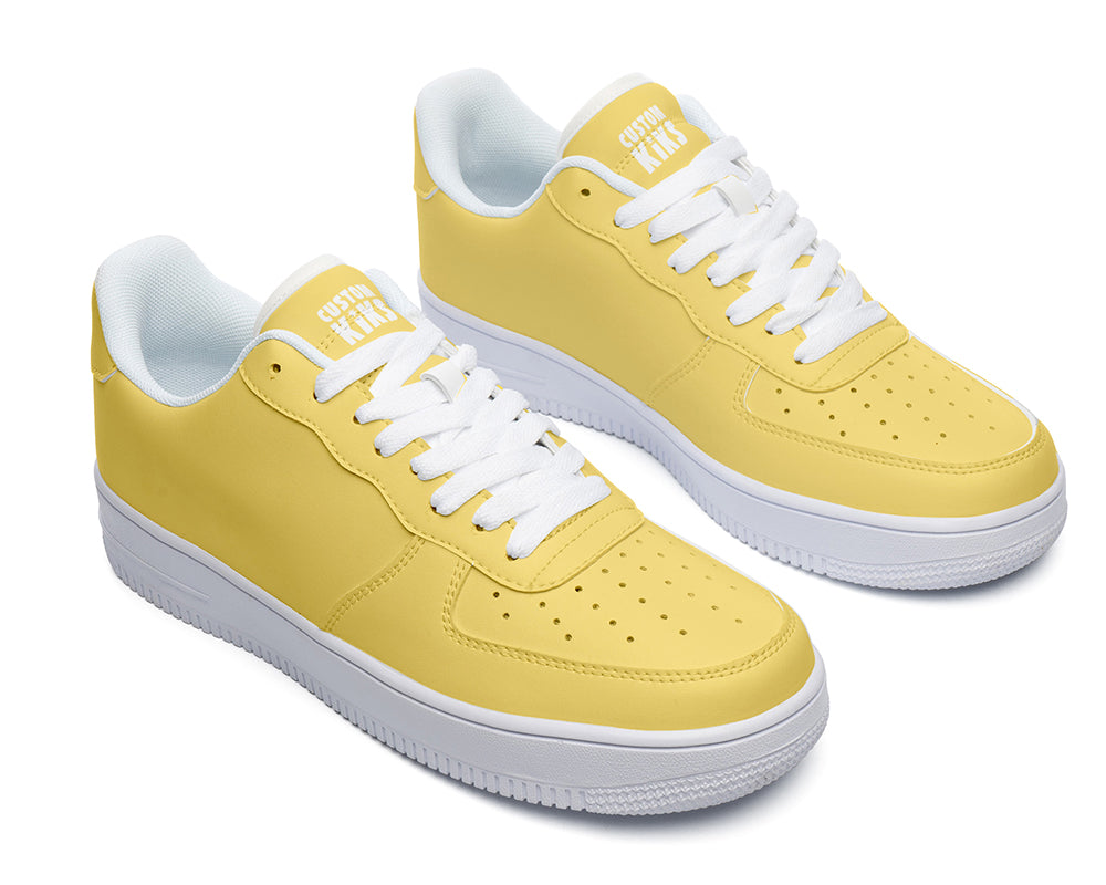Mustard Sneakers: Solid Mustard Court Sneakers