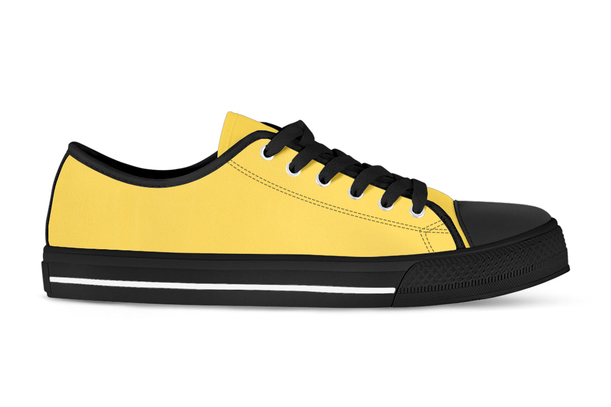 Mustard Sneakers: Solid Mustard Low Top Sneakers