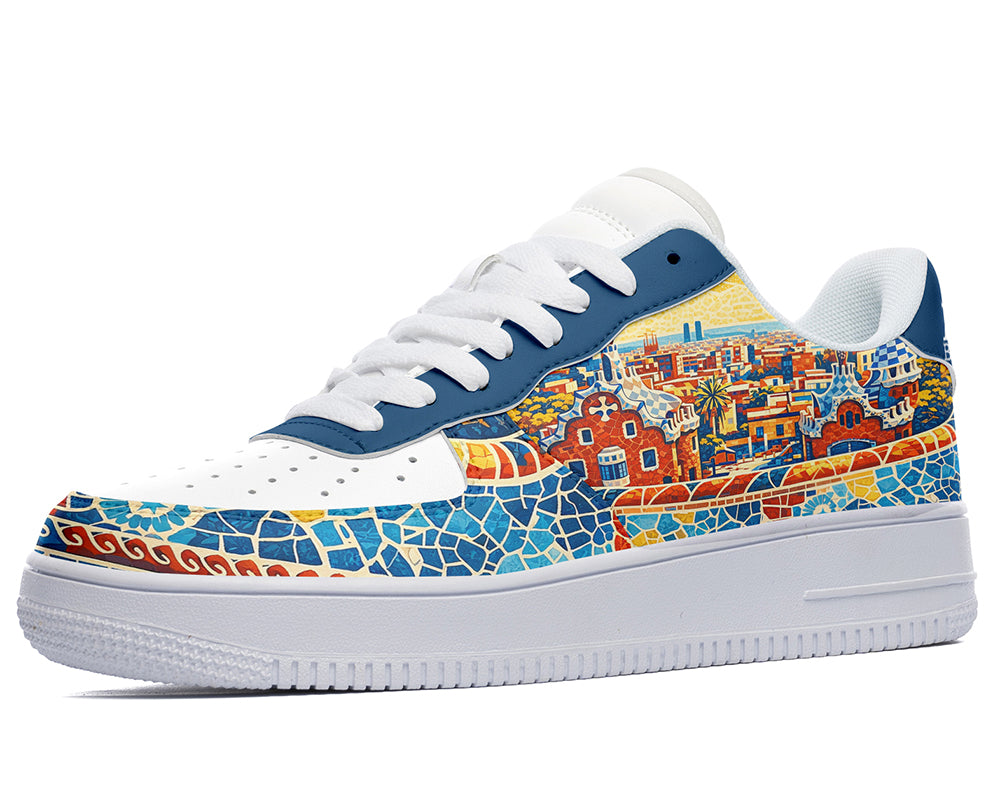 Barcelona Sneakers: Barcelona Mosaic Court Sneakers