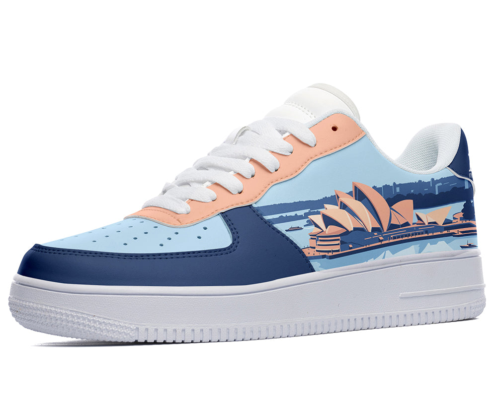 Sydney Sneakers: Sydney Opera House Illustration Court Sneakers
