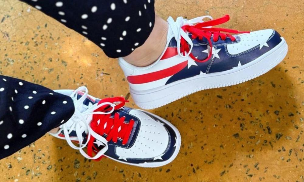 USA Sneakers: American Flag Court Sneakers