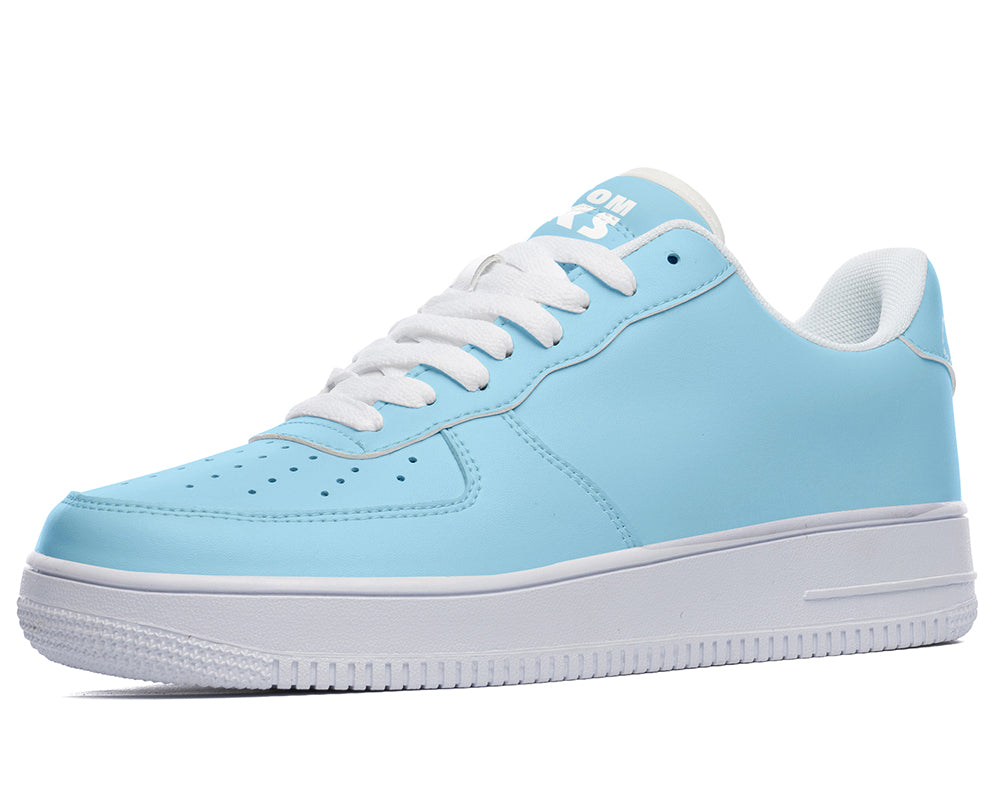 Sky Blue Sneakers: Solid Sky Blue Court Sneakers