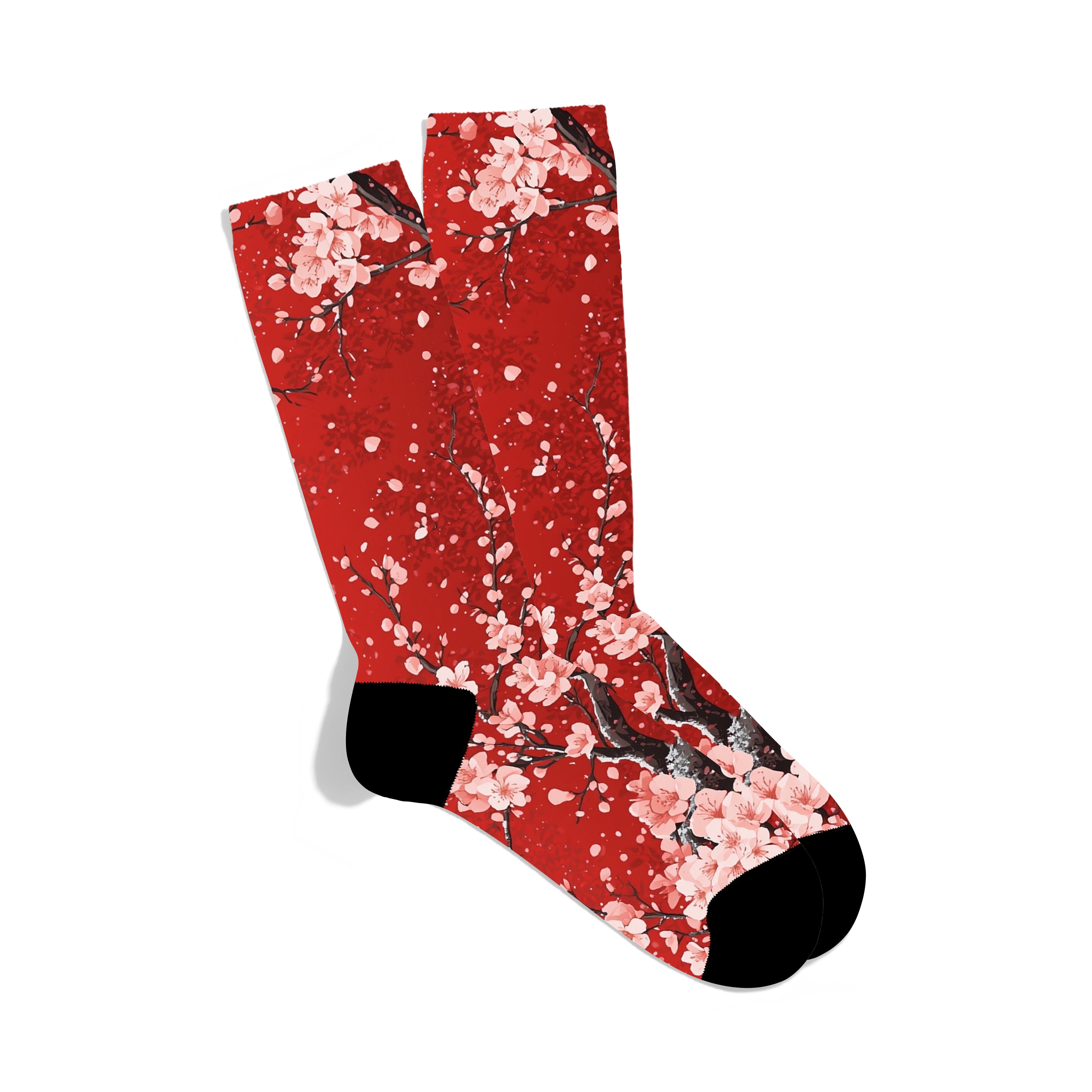 Red Sakura Socks