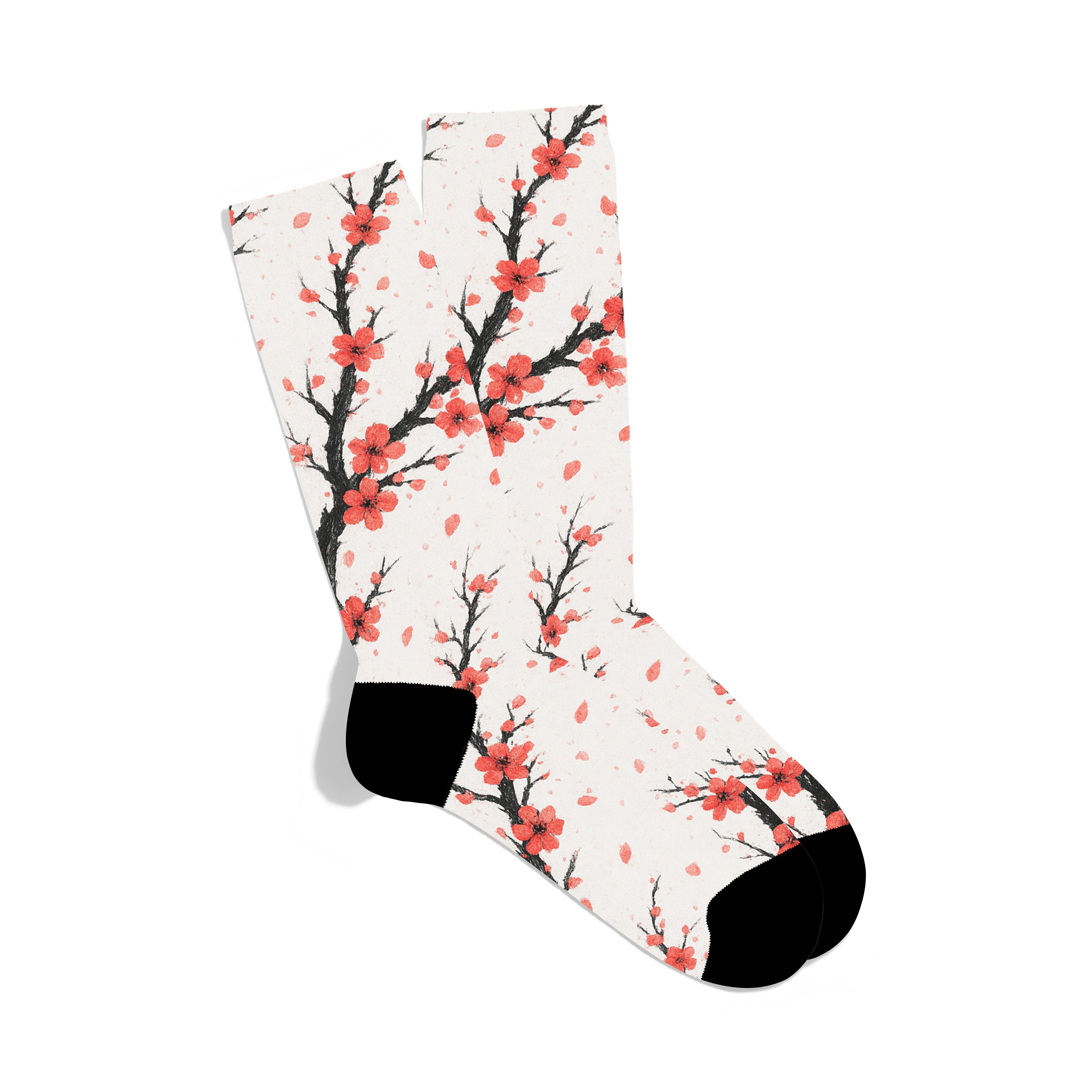 White Sakura Socks