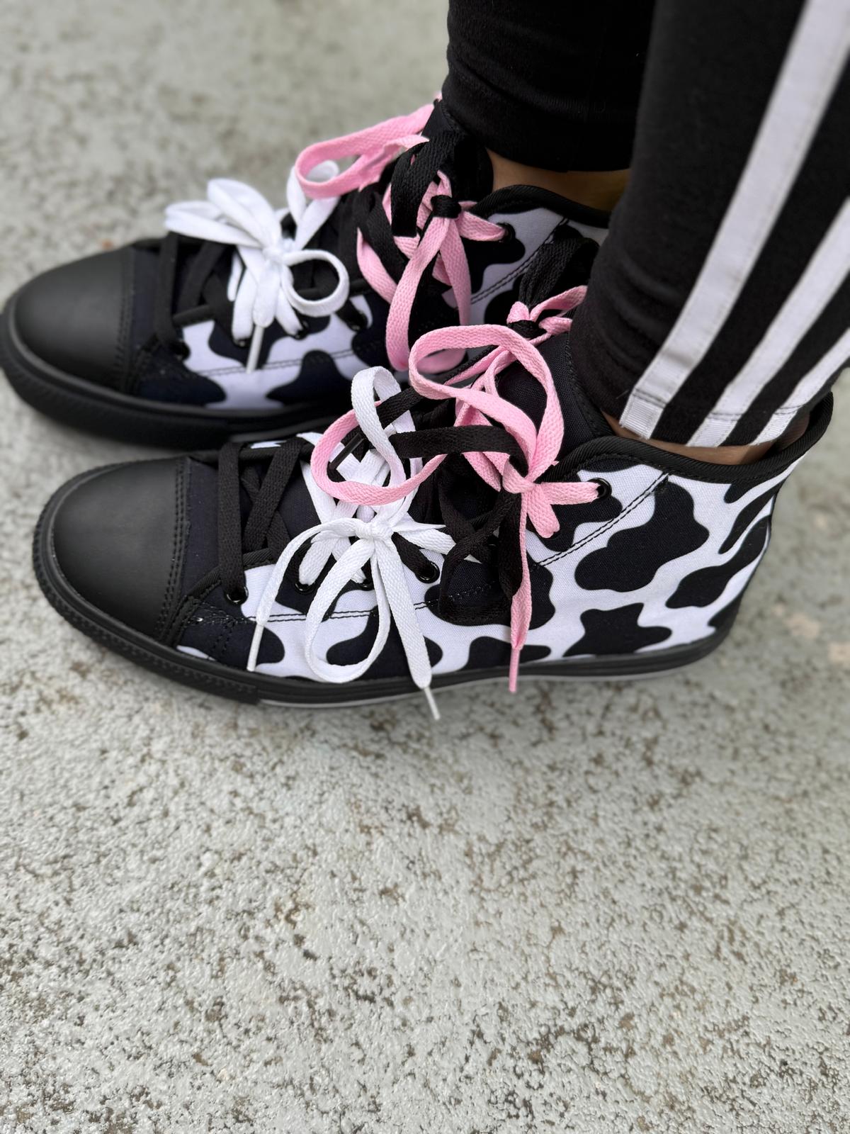 COW PRINT HIGH TOPS