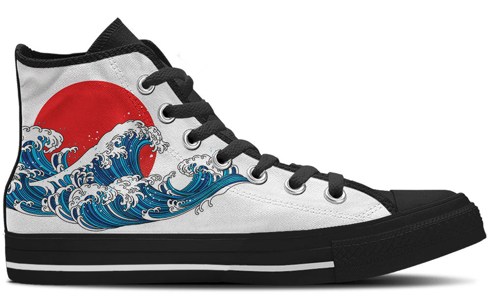 Japan Sneakers: Japanese Wave High Top Sneakers