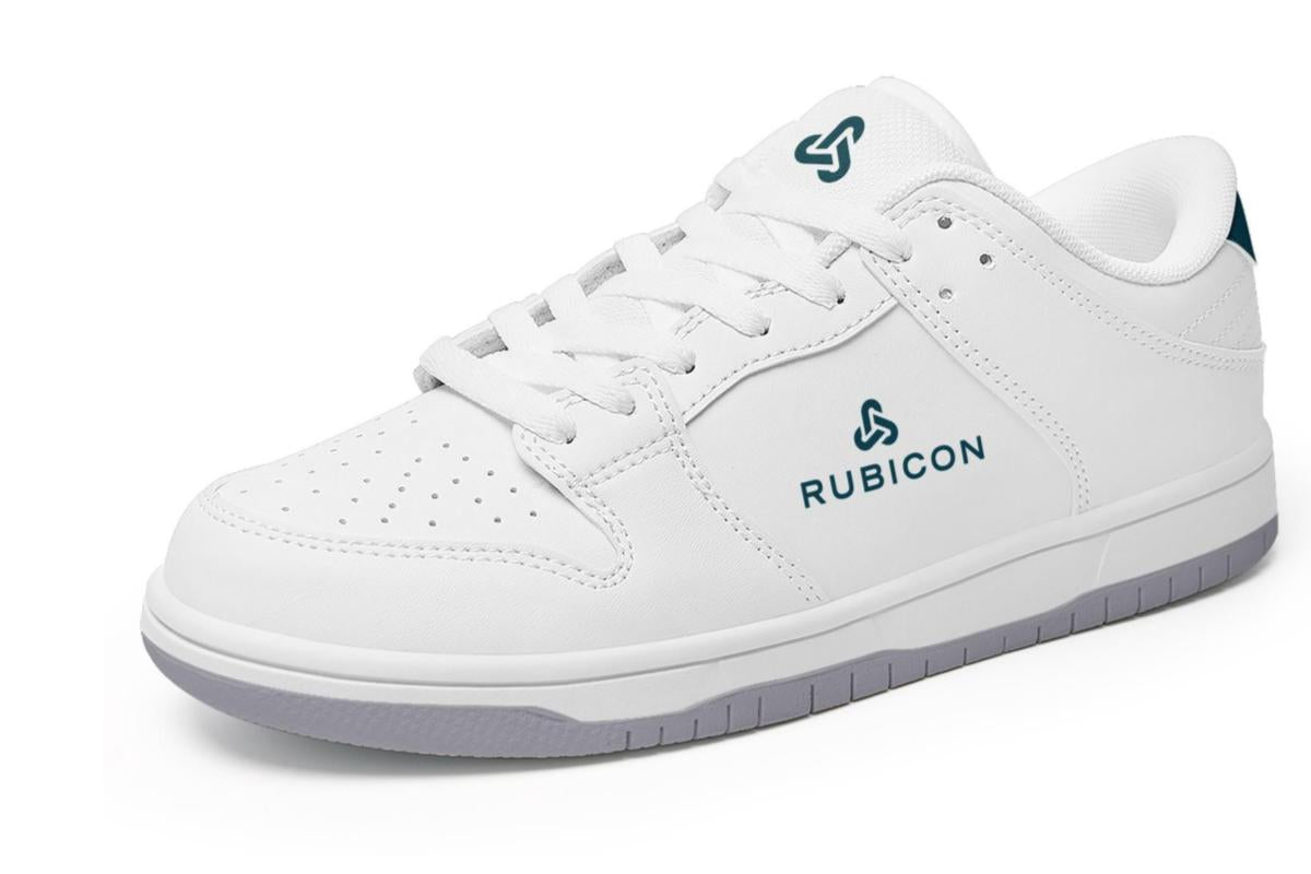 made-to-order corporate branded sneakers custom sneakers for Rubicon in white