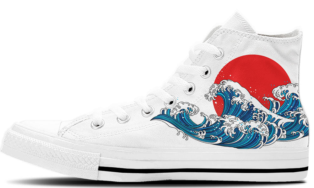 Japan Sneakers: Japanese Wave High Top Sneakers