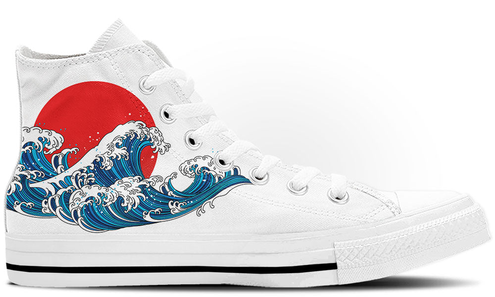 Japan Sneakers: Japanese Wave High Top Sneakers