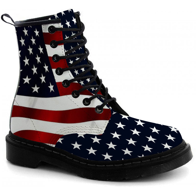USA Flag Boots - CustomKiks Shoes