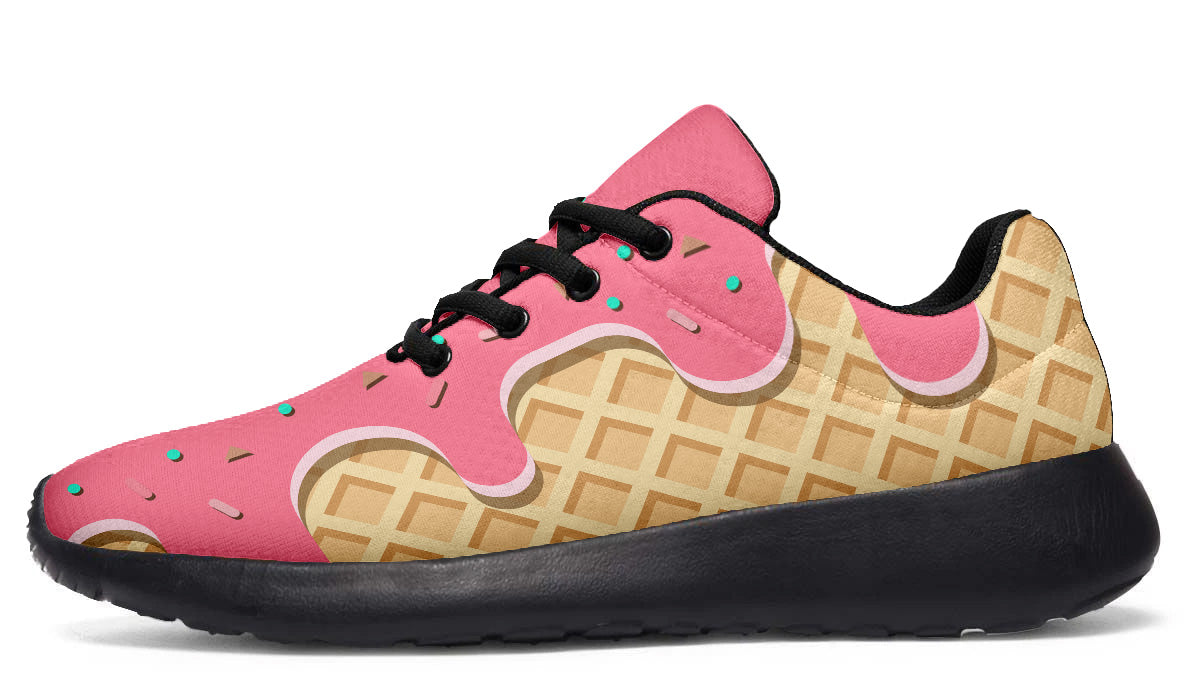 Ice Cream Sneakers: Ice Cream Illustration Sport Shoes