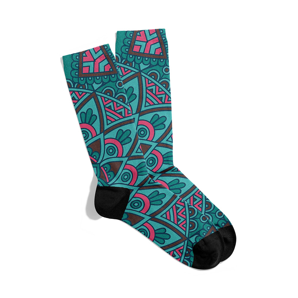 Aqua Rose Socks