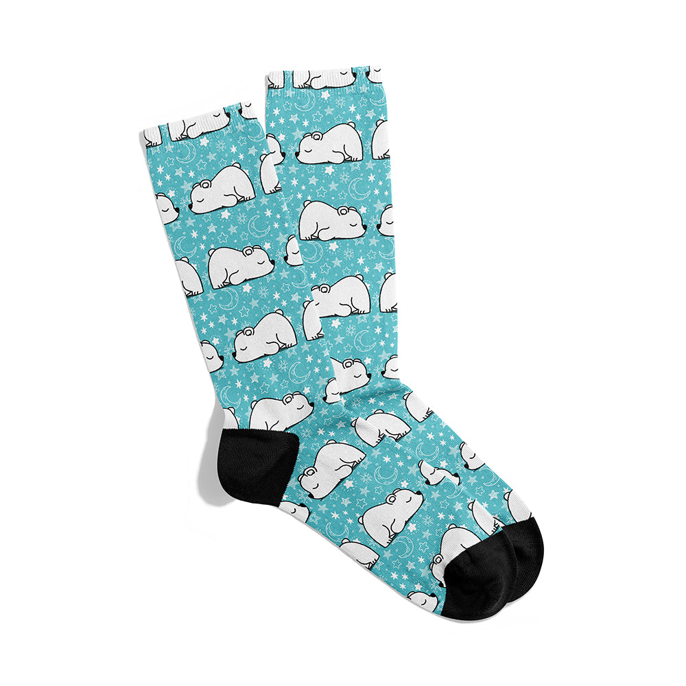 Polar Bear Doodle Socks