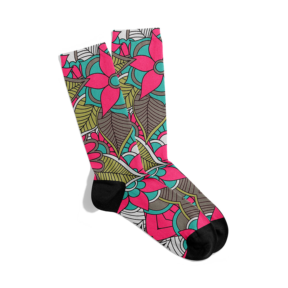 Floral Collage Socks