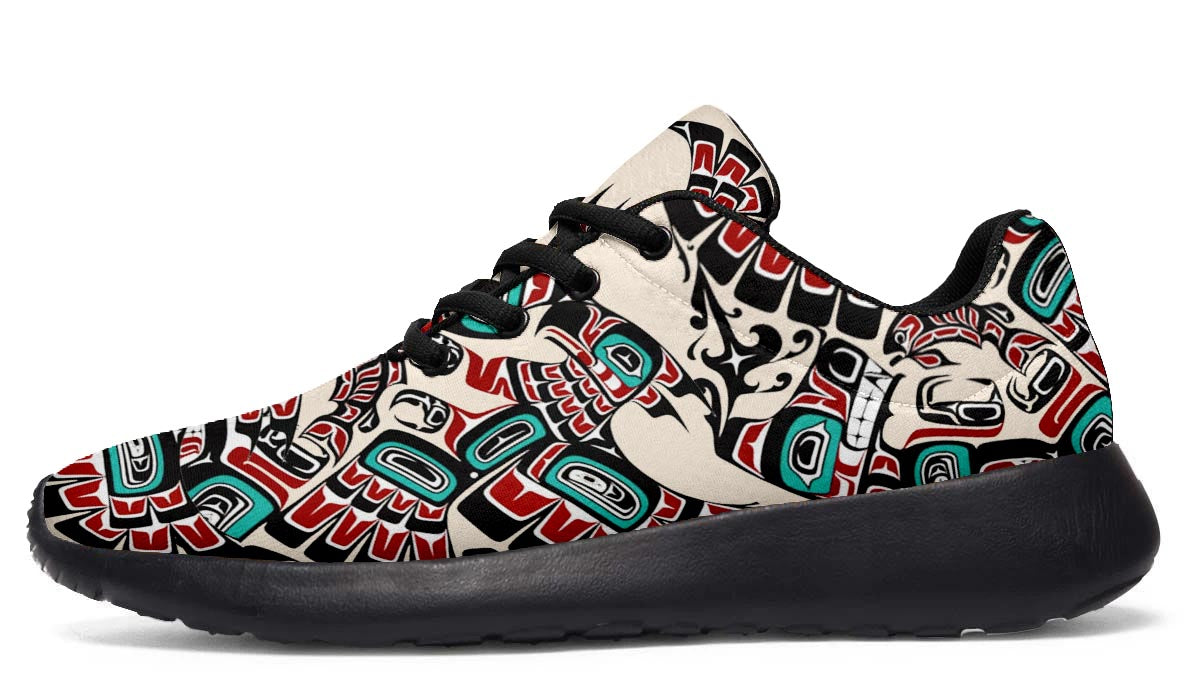 Native Art Sneakers - Black Soles