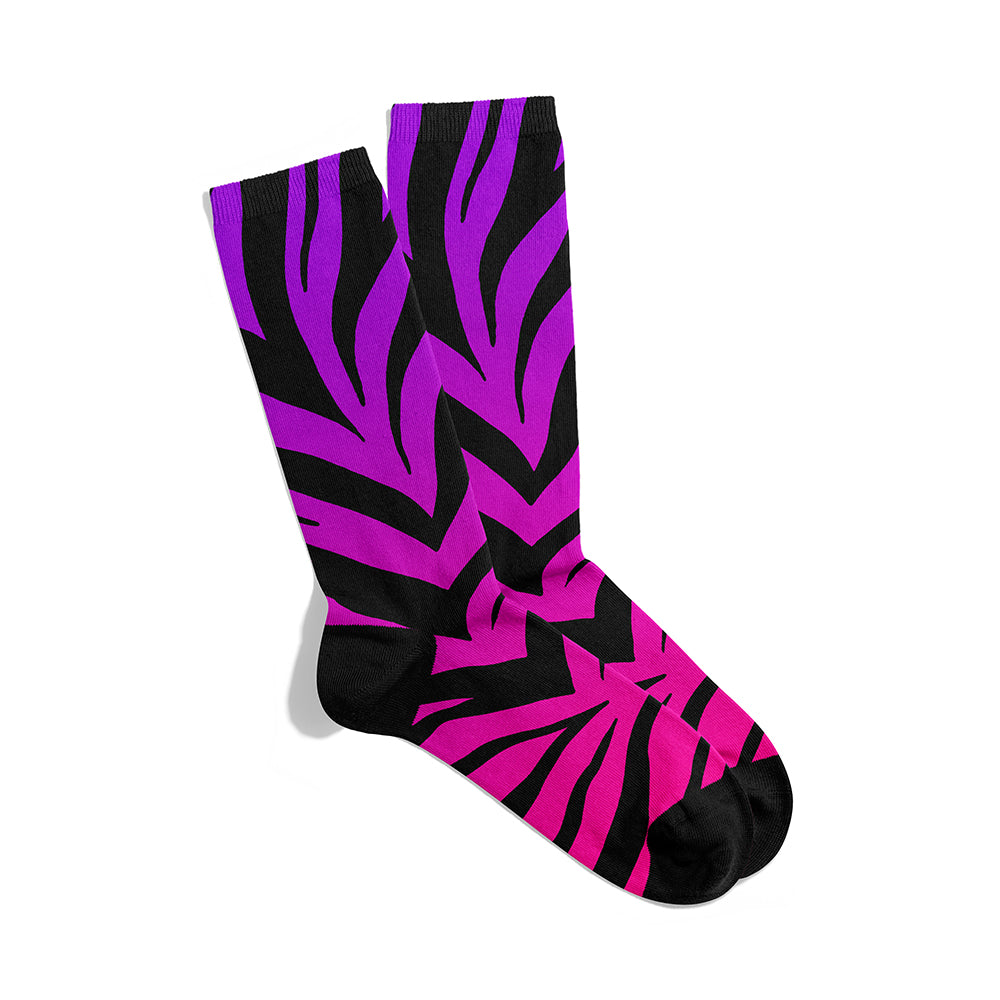 Pink Zebra Pattern Socks
