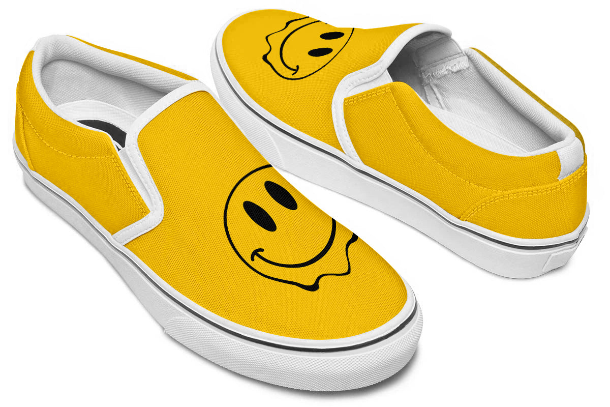 Acid Smiley Slip Ons