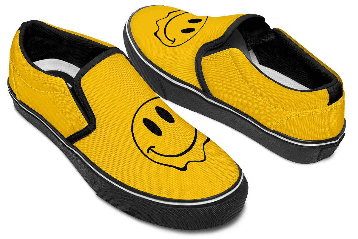 Acid Smiley Slip Ons