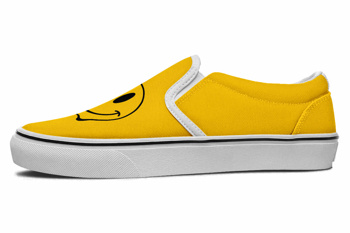 Acid Smiley Slip Ons