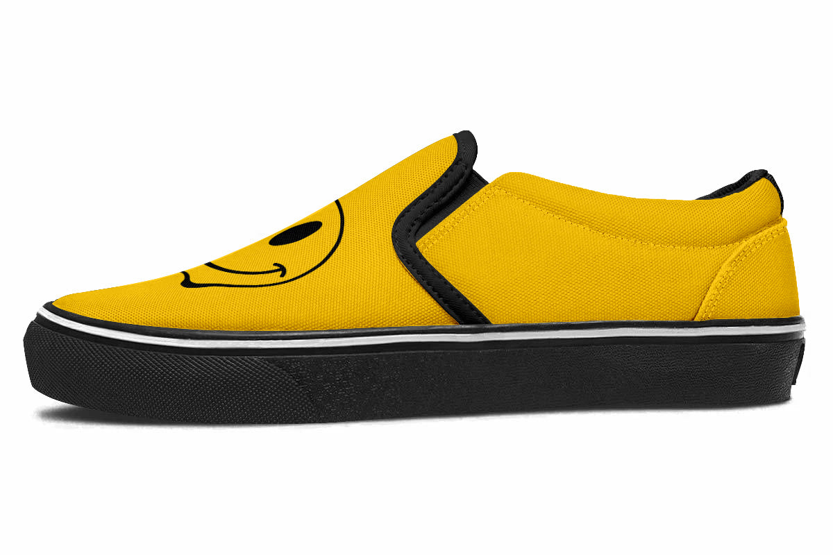 Acid Smiley Slip Ons
