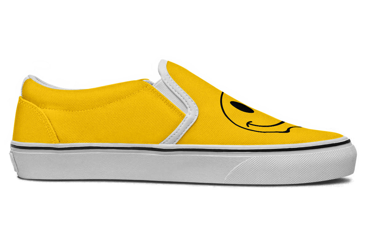 Acid Smiley Slip Ons