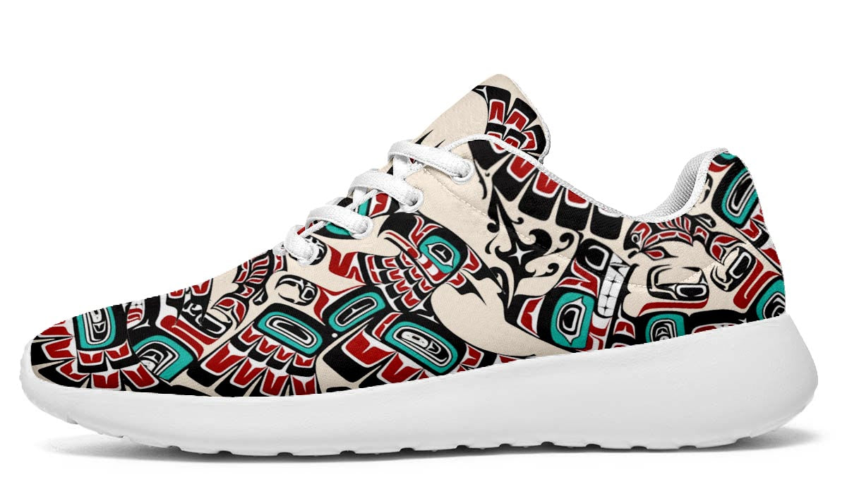 Native Art Sneakers - White Soles