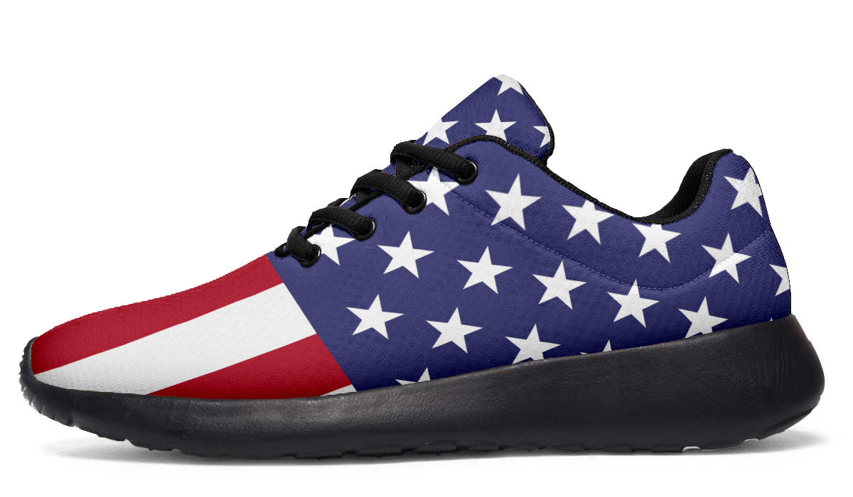 Custom Kiks USA Flag Shoes – Patriotic Red, White & Blue Sneakers