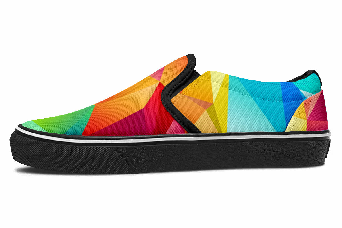 Multicolor Prism Slip Ons