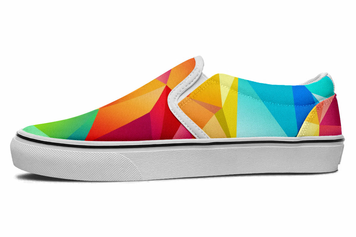 Multicolor Prism Slip Ons
