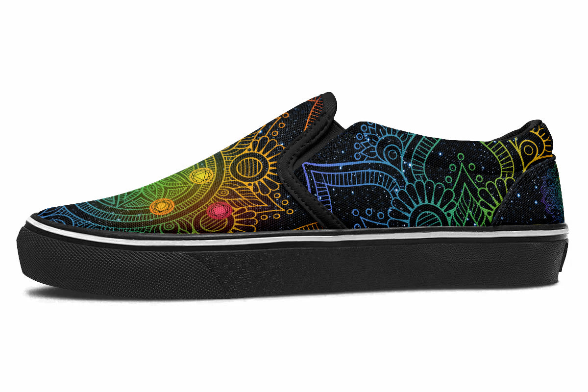 Mandala Chakra Slip Ons