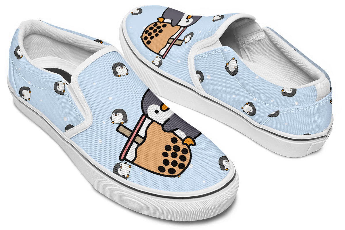 Penguin Doodle Slip Ons