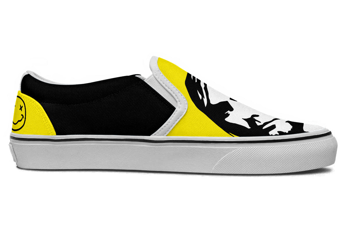 Kurt Cobain Slip Ons