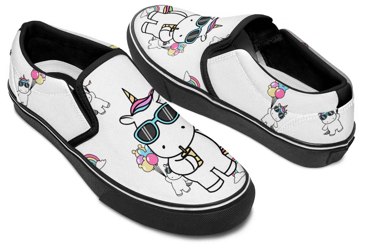 Unicorn Doodle Slip Ons