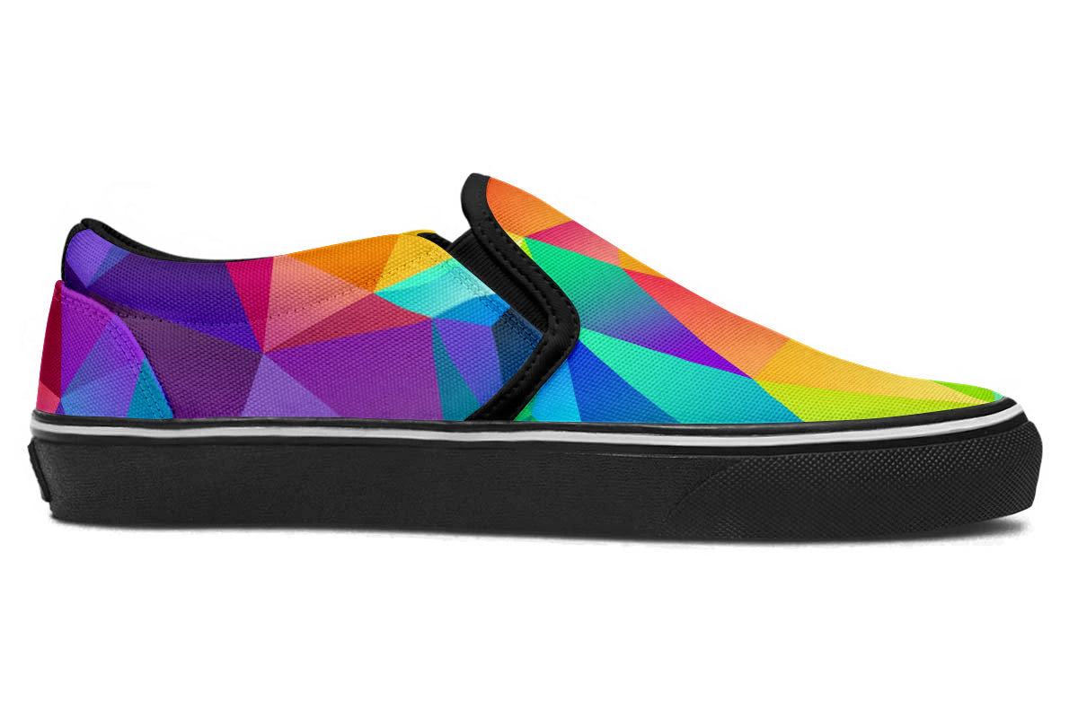 Multicolor Prism Slip Ons