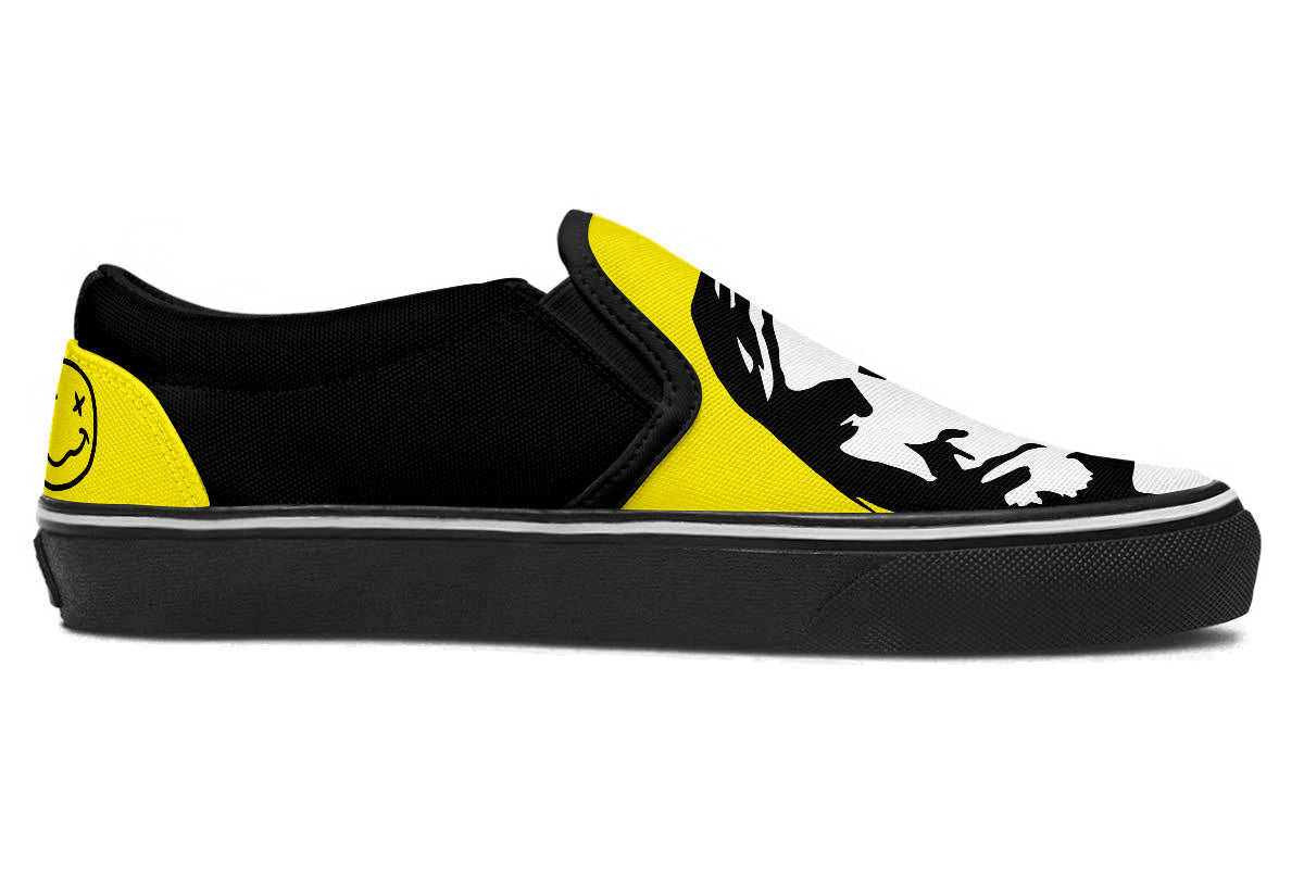 Kurt Cobain Slip Ons