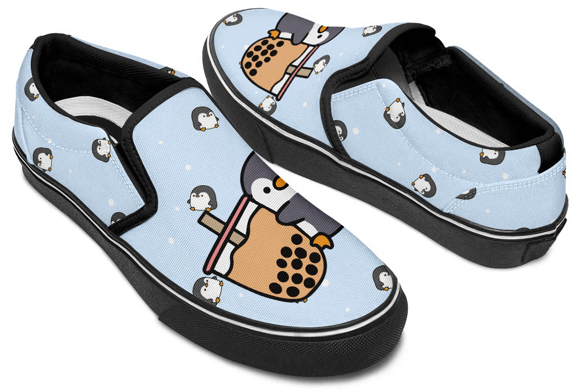 Penguin Doodle Slip Ons
