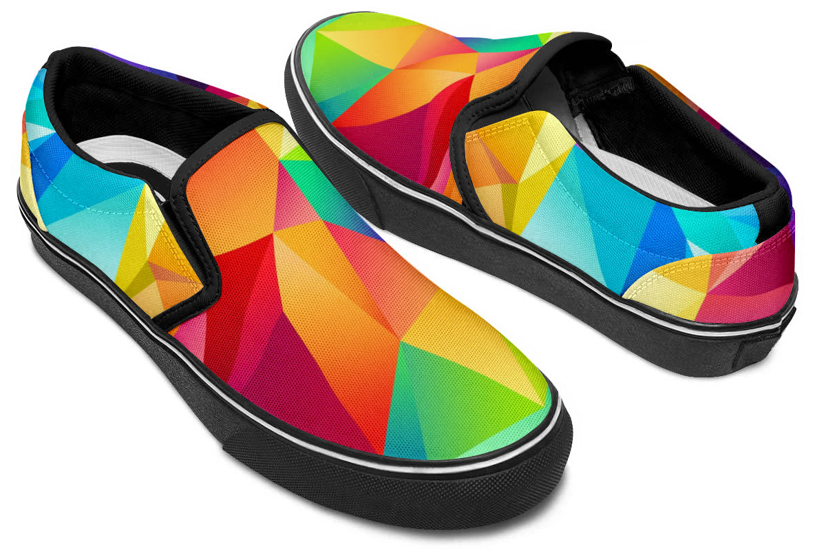 Multicolor Prism Slip Ons