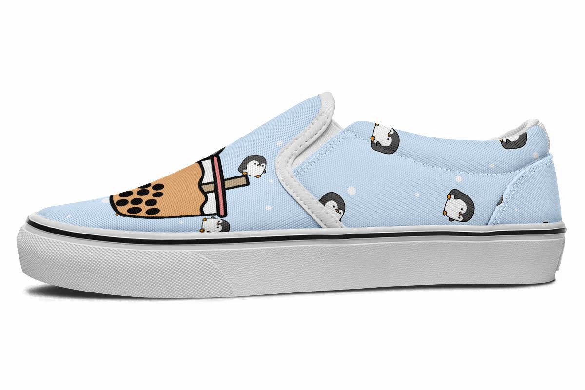 Penguin Doodle Slip Ons