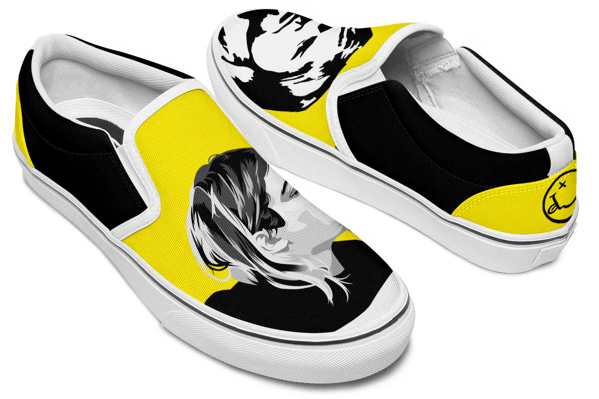 Kurt Cobain Slip Ons