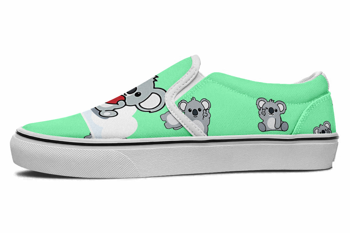 Koala Doodle Slip Ons