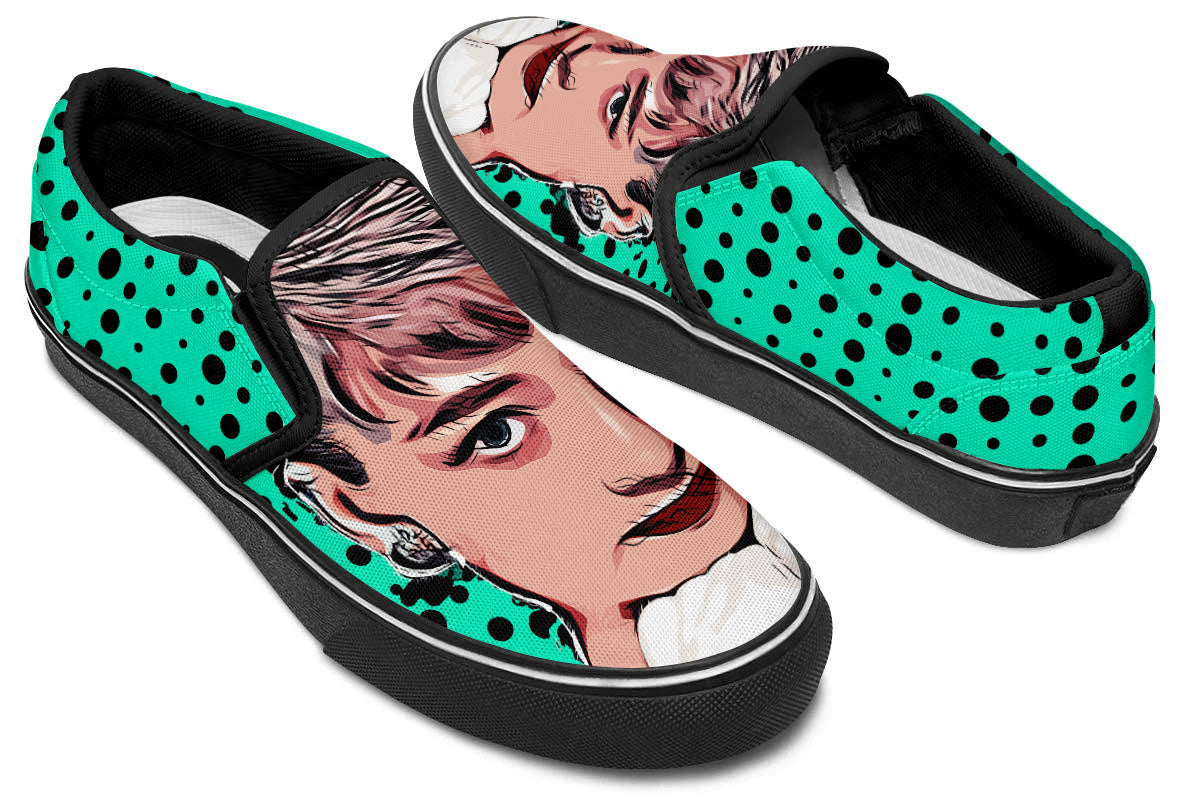 Audrey Hepburn Slip Ons