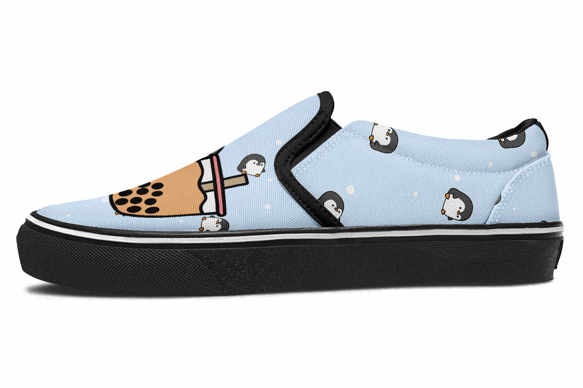 Penguin Doodle Slip Ons