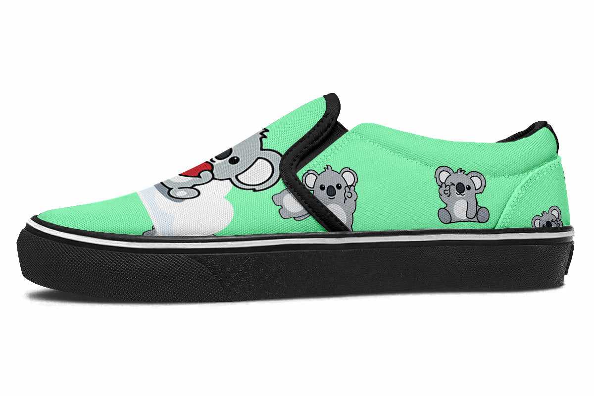 Koala Doodle Slip Ons