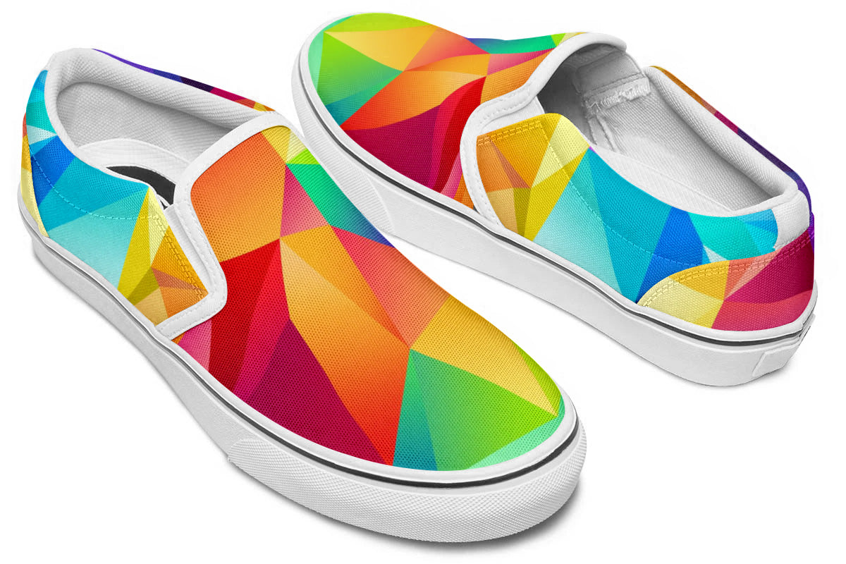 Multicolor Prism Slip Ons