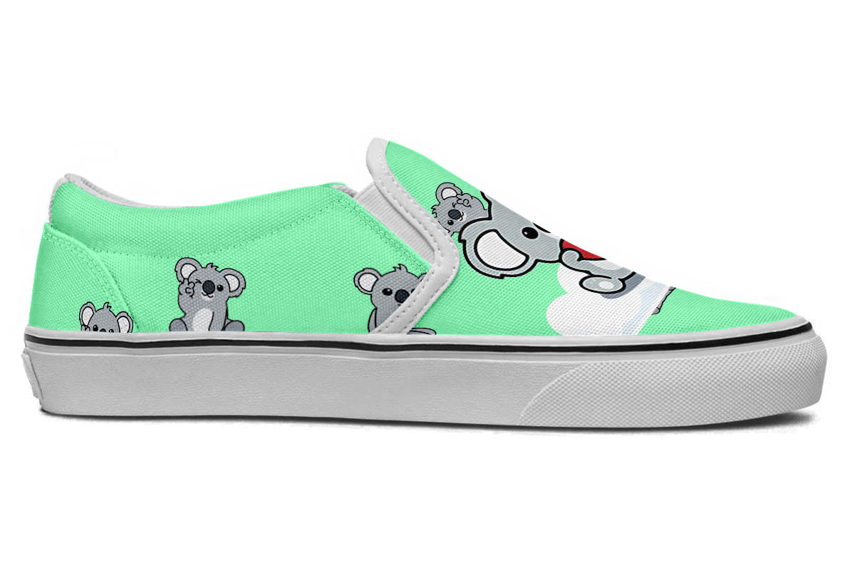 Koala Doodle Slip Ons