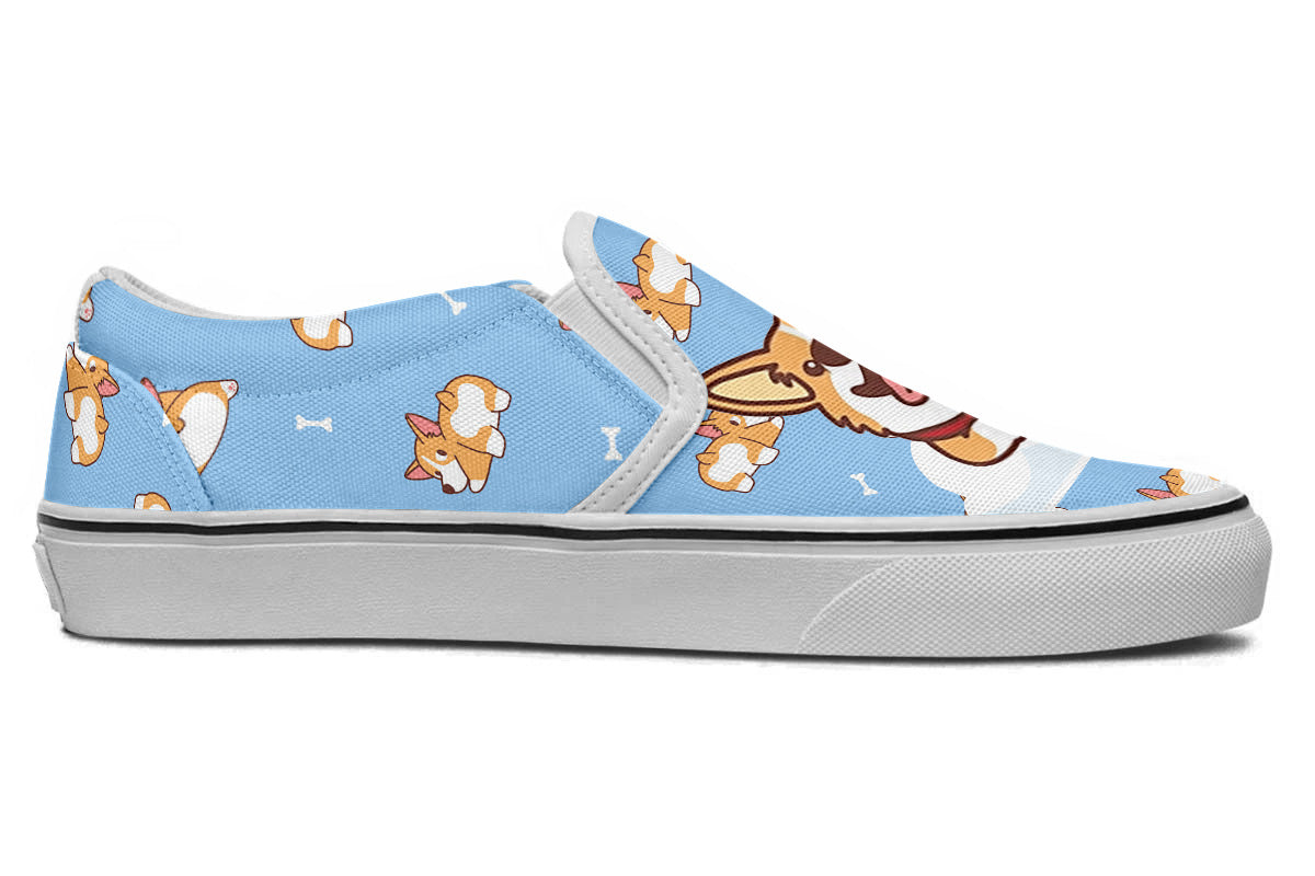 Corgi Doodle Slip Ons