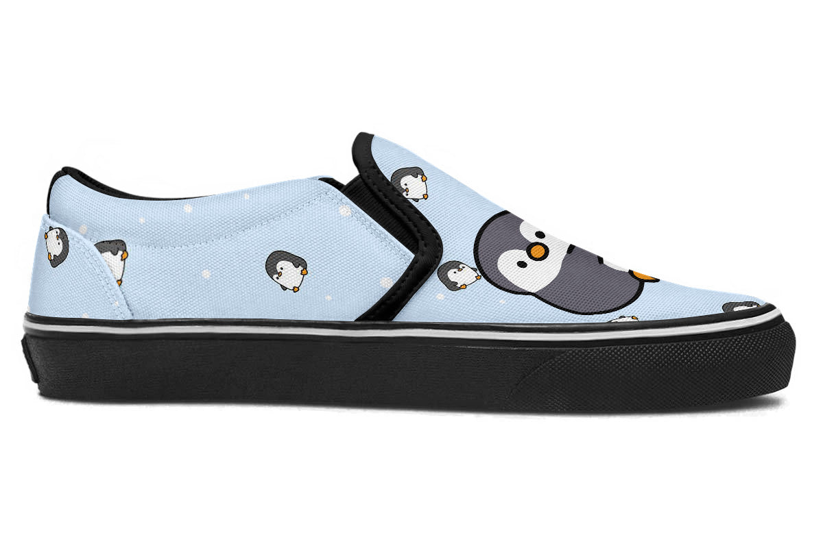 Penguin Doodle Slip Ons
