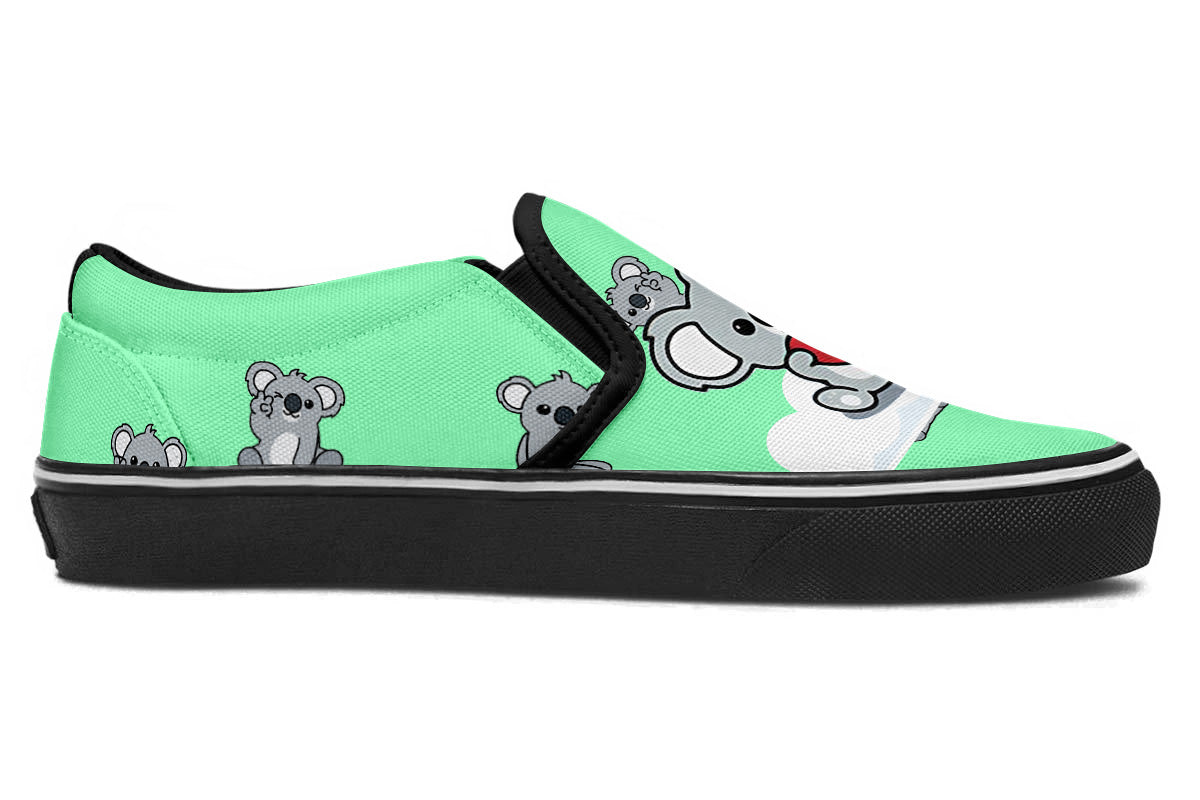 Koala Doodle Slip Ons